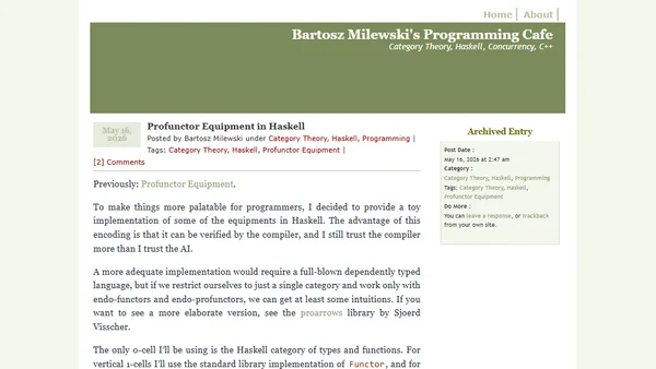 Profunctor Equipment in Haskell