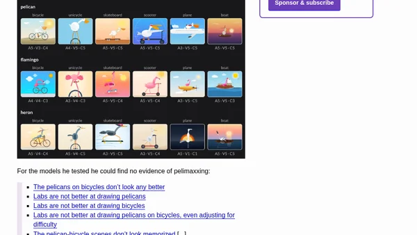 Are AI labs pelicanmaxxing?