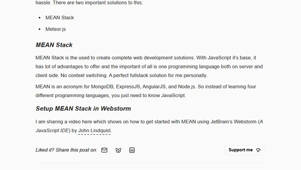 Setting up MEAN Stack with Webstorm