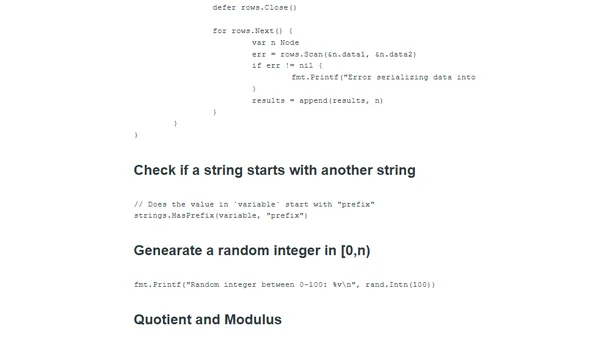 Notes on Go