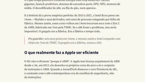 A Volta da Intel: ARM64 vs X86-64 não é como você imagina