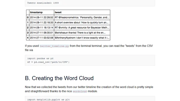 Turn Your Twitter Timeline into a Word Cloud