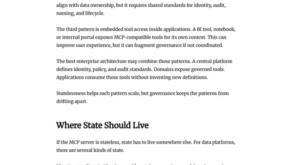 The 2026-07-28 Model Context Protocol Release Candidate: What the Stateless Spec Means for Data Platforms