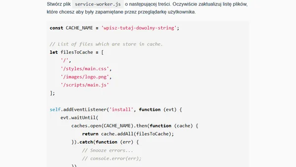 Jak przerobić stronę na Progressive Web App?