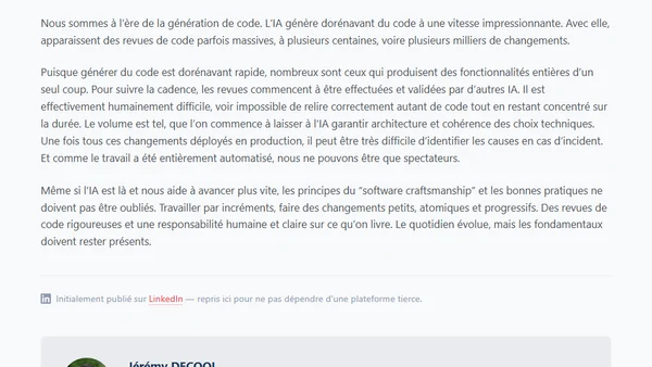 L'IA génère, mais les fondamentaux restent