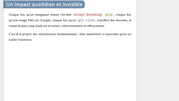Jean-Loup Gailly : l'homme derrière gzip et zlib