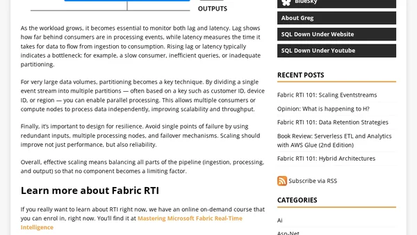 Fabric RTI 101: Scaling Eventstreams