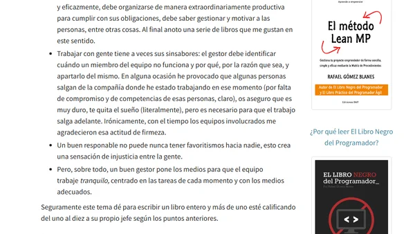 ¿Es tu jefe un buen gestor de proyectos software?