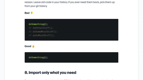 Javascript Clean Code Tips & Good Practices