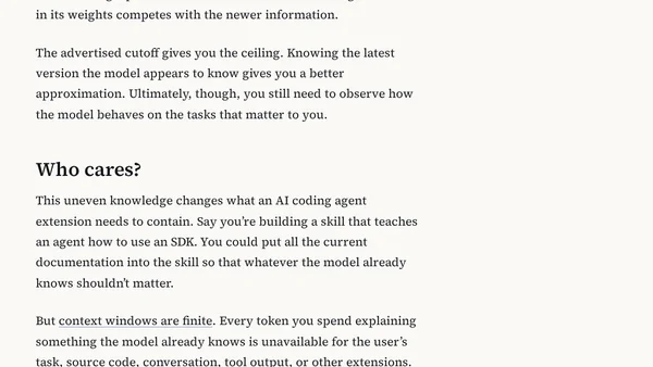 A knowledge cutoff is a ceiling, not a snapshot