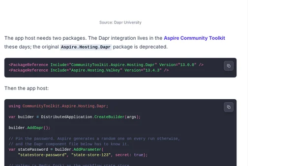 Building Dapr Workflows in .NET With Aspire