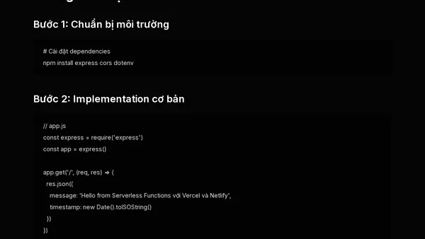 Serverless Functions với Vercel và Netlify