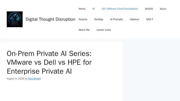 On-Prem Private AI Series: VMware vs Dell vs HPE for Enterprise Private AI
