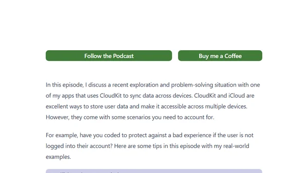 CoreData, CloudKit and user data sync, a few tips