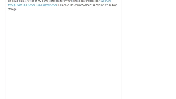 MSSQL data and log files on Azure blob storage