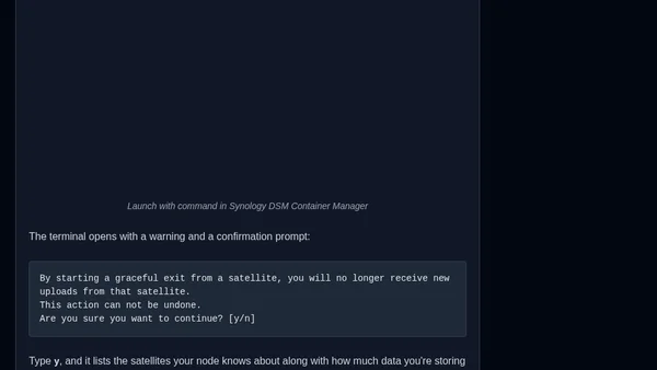 How to (gracefully) exit a Storj node on a Synology NAS?