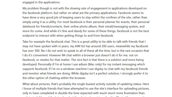 The problem with facebook's platform, is the problem isn't the platform