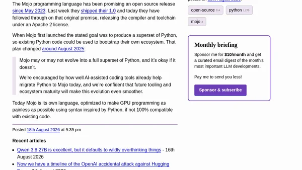 Mojo🔥 is now open source