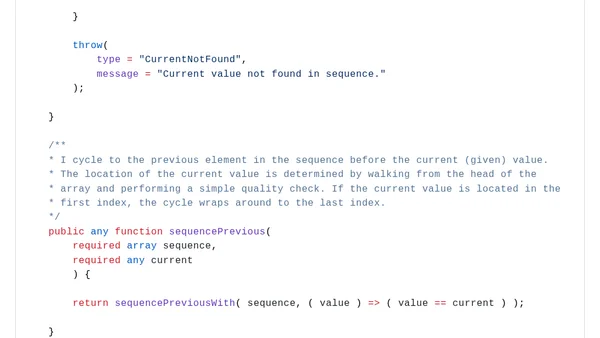 Cycling Through A Sequence In ColdFusion