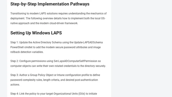 Legacy LAPS vs. Windows LAPS vs. LAPS for Azure Arc