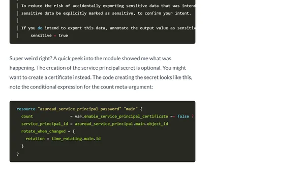 Nonsensitive function fails in Terraform