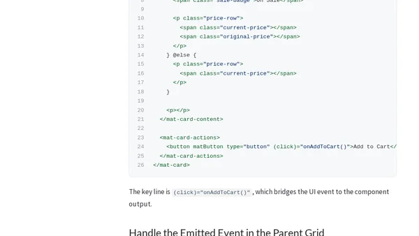 Modern Angular 15: Add to Cart with output()