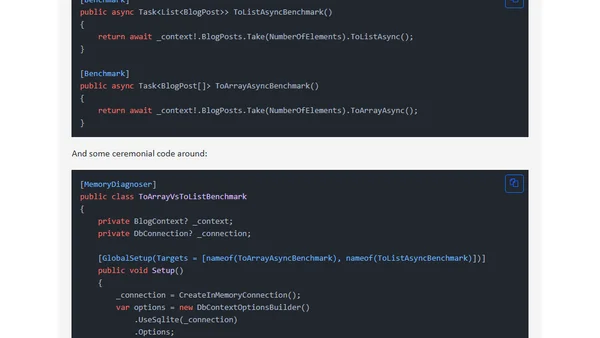 ToArray(Async) vs ToList(Async) in Entity Framework 8