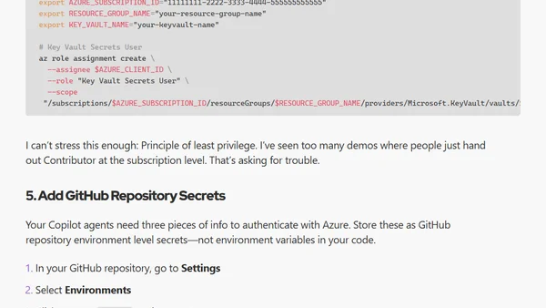 Enabling GitHub Copilot Coding Agents to Access Azure