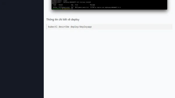 Deployment trong Kubernetes triển khai cập nhật và scale
