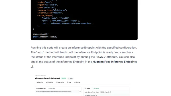 Deploy open LLMs with vLLM on Hugging Face Inference Endpoints