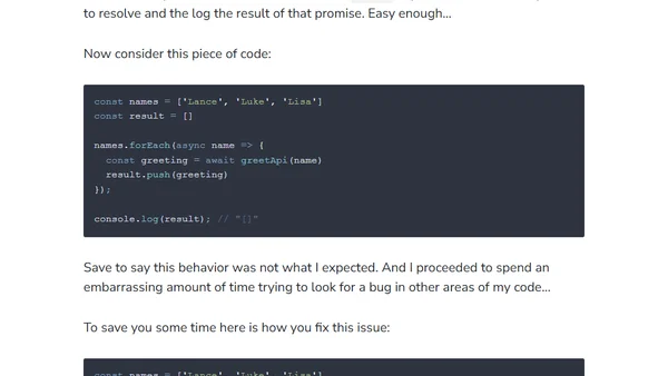 Async forEach