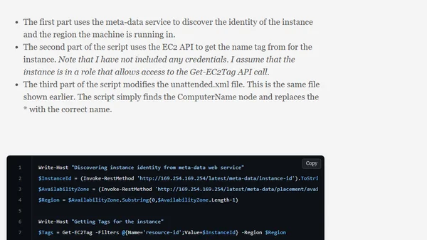 Setting the Hostname in a SysPreped AMI