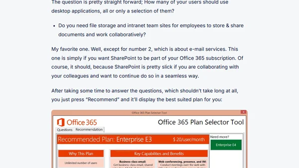 How do I know which version of Office 365 I should use? - The Office 365 Selector Tool comes to the rescue