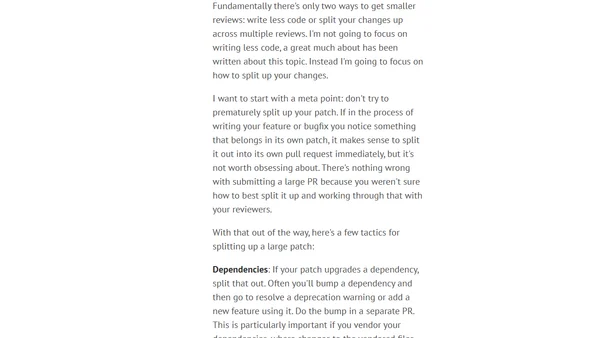 Shrinking your code review