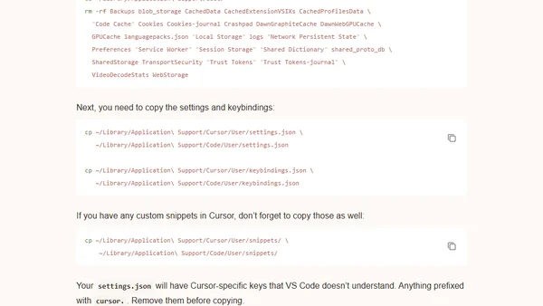 Migrating from Cursor to VS Code