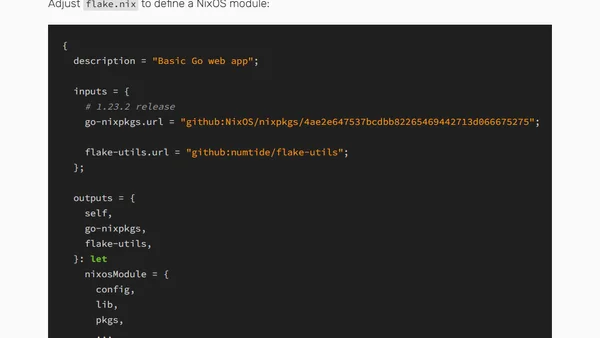 Run a Simple Go Web Service on NixOS