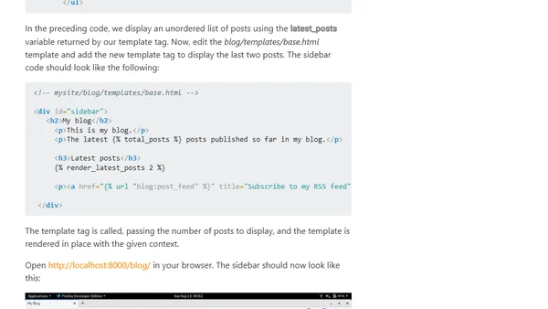 create a blog application with django, part 11: create django custom template tags and filters