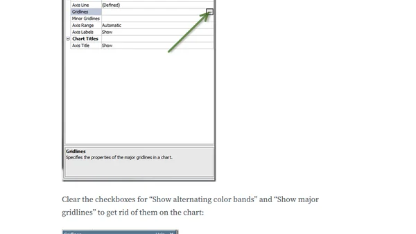 Removing Chart Gridlines and Plot Area Background in Report Studio