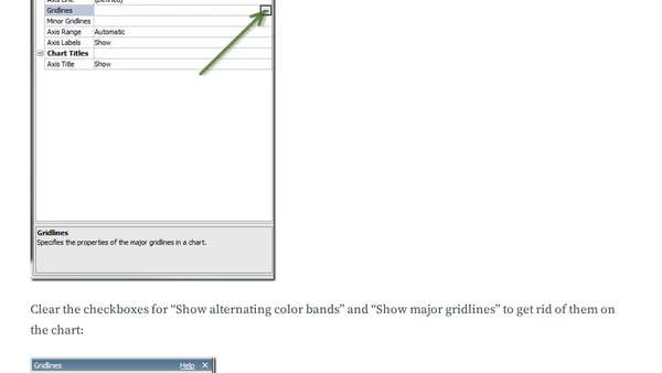 Removing Chart Gridlines and Plot Area Background in Report Studio