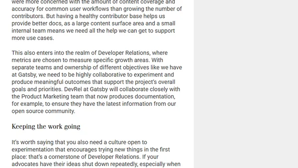Encouraging Open Source Contributions with Docs: a Self-Fulfilling Prophecy