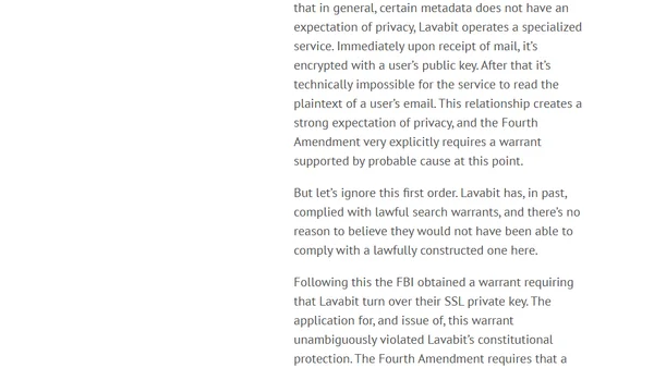 Thoughts on Lavabit