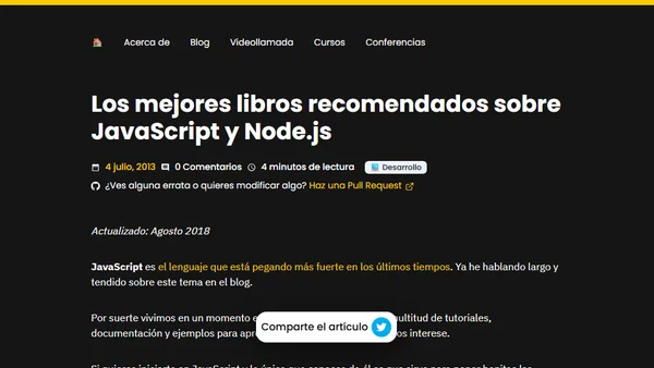 Los mejores libros recomendados sobre JavaScript y Node.js