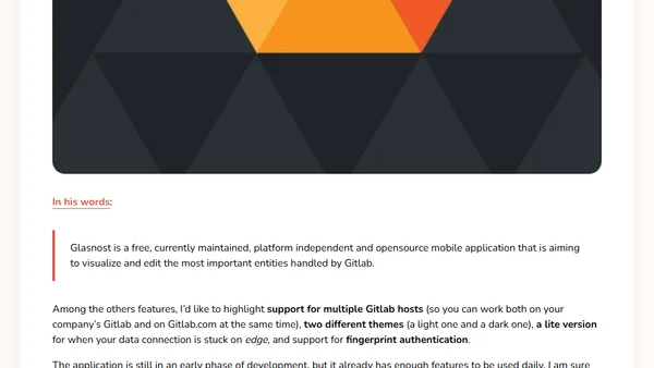 Glasnost: yet another Gitlab's client.