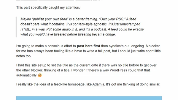 Bring Back Blogging