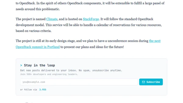 Announcing Climate, the OpenStack capacity leasing project