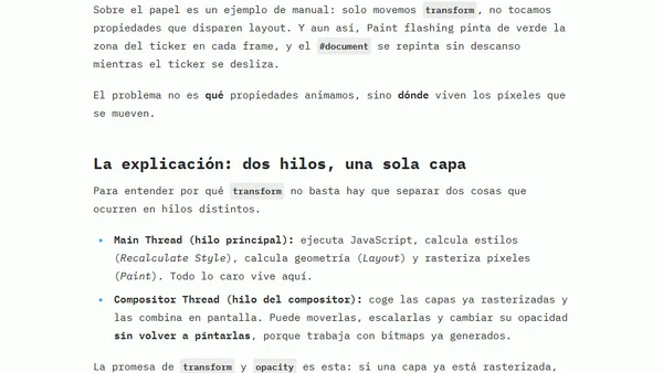 El misterio del #document que se repinta solo: Paint flashing y capas de composición