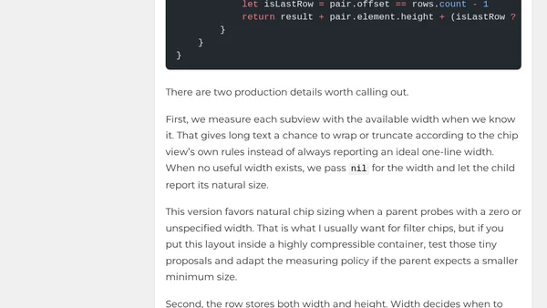 Build A Wrapping Chip Layout With The SwiftUI Layout Protocol