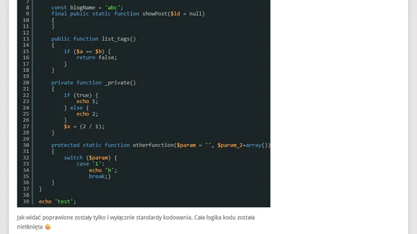 Niech ktoś posprząta mój kod – PHP-CS-Fixer w akcji