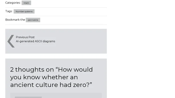 How would you know whether an ancient culture had zero?