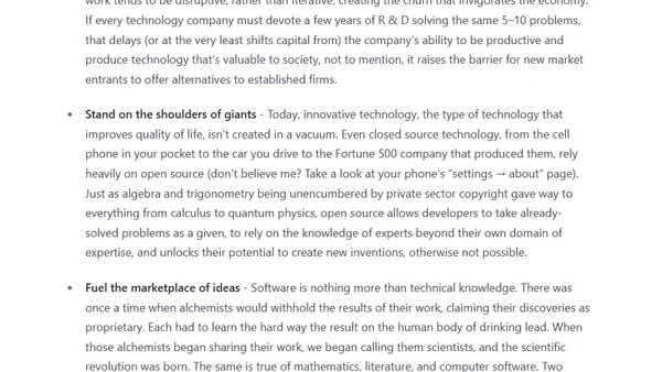 Why open source